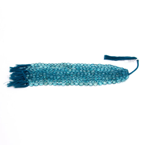 London Blue Topaz Oval Faceted Natural Beads 8 Inches strands