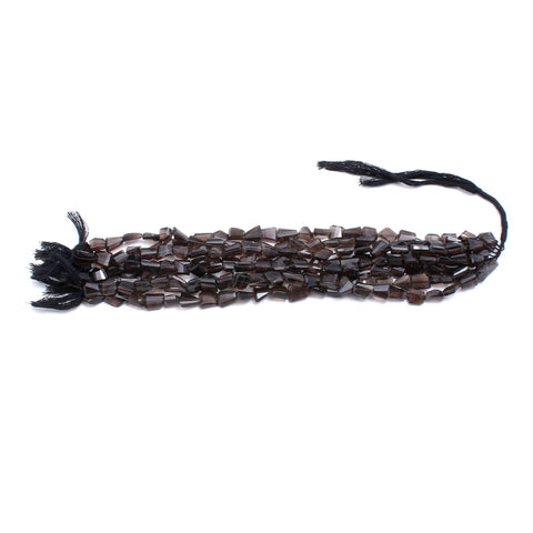 Smoky Quartz Brown Nugget Faceted Natural Beads