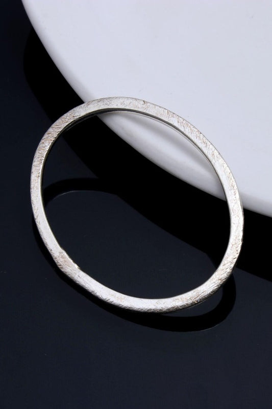 Silver Coated Brass Outline 40 x 30MM Oval Blank