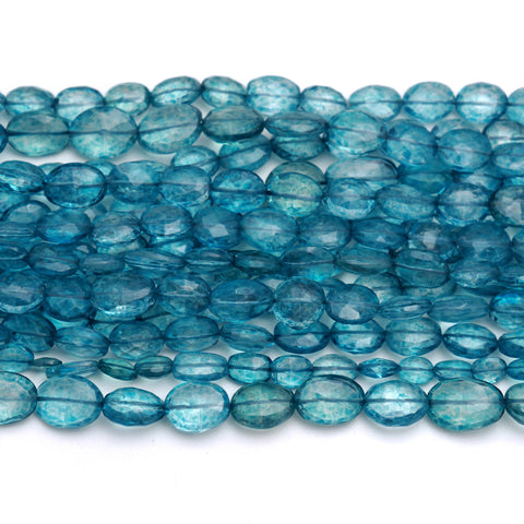 London Blue Topaz Oval Faceted Natural Beads 8 Inches strands