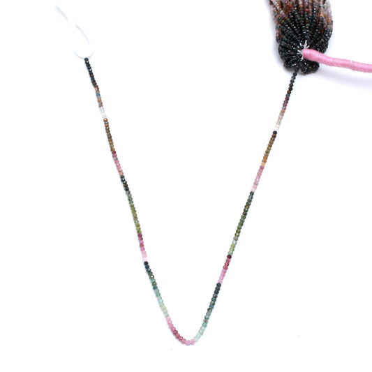 Multi Tourmaline Multi Color Round Faceted Natural Beads 12.5 Inches Strands