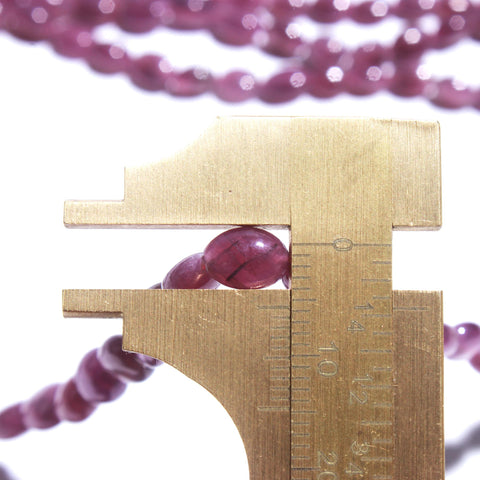 Ruby Pink Oval Smooth Natural Beads 16 Inches Strands