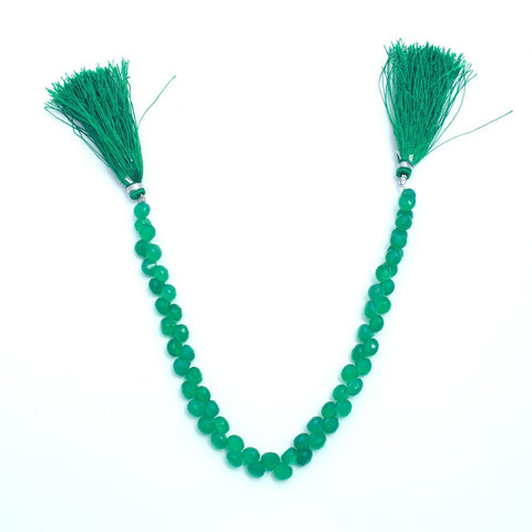 Green Onyx Green Onion Faceted Natural Beads