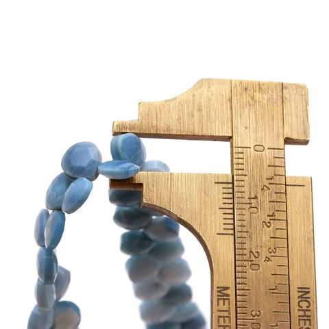 Blue Opal Heart Faceted Natural Beads 8 Inches Strands