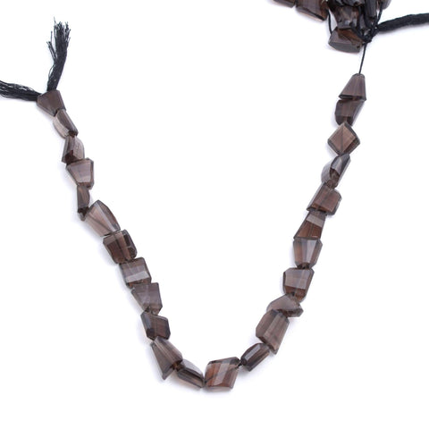 Smoky Quartz Brown Nugget Faceted Natural Beads