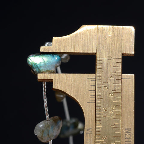 Labradorite Grey Butterfly Carving Natural Beads 8 Inches Strands
