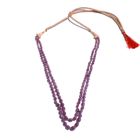 Ruby Pink Oval Smooth Natural Beads 16 Inches Strands