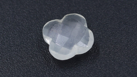 Moonstone White Clover Carving Natural 12 MM Stone
