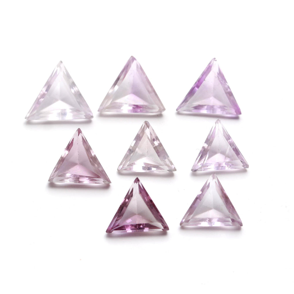 Ametrine Purple Triangle Carving Natural 10 MM Stone