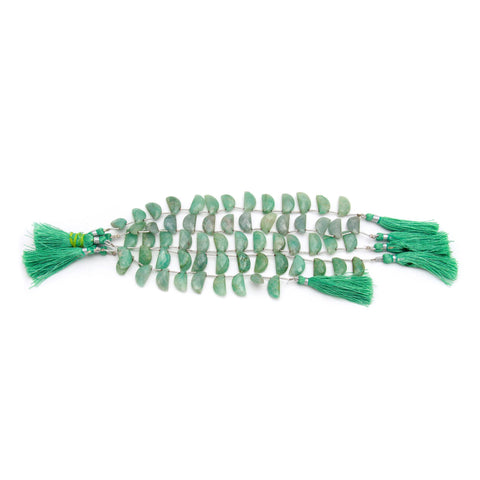 Amazonite Green D Shape Faceted Natural Beads 8 Inches Strands