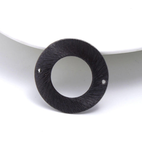 Black Coated Brass Outline 30MM Circle Blank