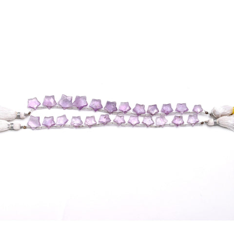 Amethyst Pink Star Faceted Natural Beads 8 Inches Strands