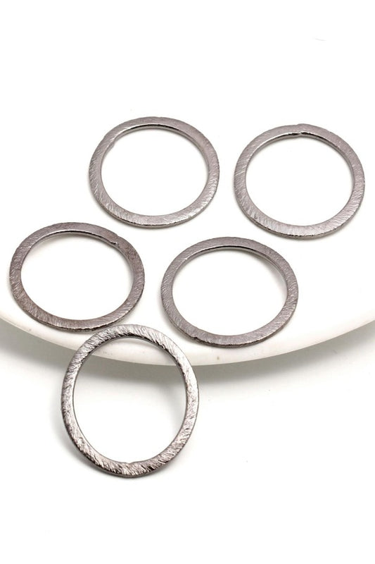 Black Coated Brass Outline 24MM Circle Blank