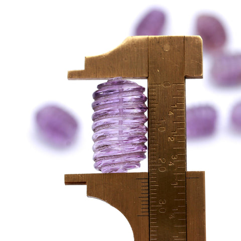 Natural Amethyst Pink Twisted Raw Smooth 23MM Carving Natural Beads