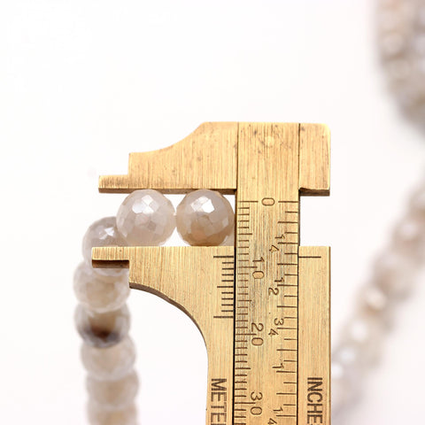 Mystic Coated Moonstone Round Faceted Natural Beads 15 Inches Strands