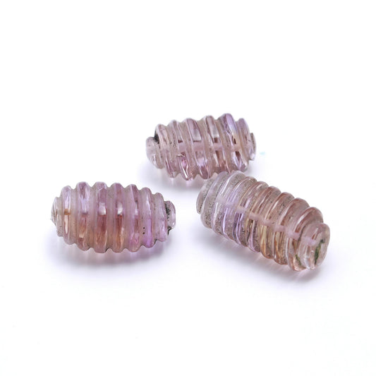 Amethyst Pink Carving Twisted Raw 24 MM Smooth Natural Beads For Jewelry  Craft