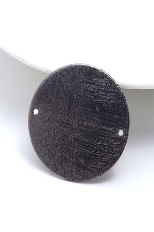 Black Coated Brass Solid 30MM Circle Blank