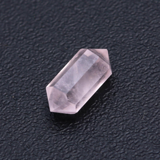 Rose Quartz Pink Double Pencil Faceted Natural 11MM stone