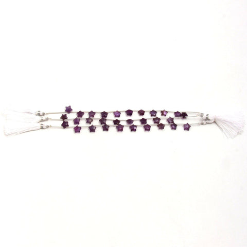 Amethyst Purple Star Faceted Natural Beads