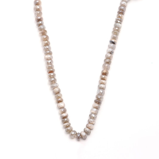 Mystic Coated Moonstone Rondelle Faceted Natural Beads 15 Inches