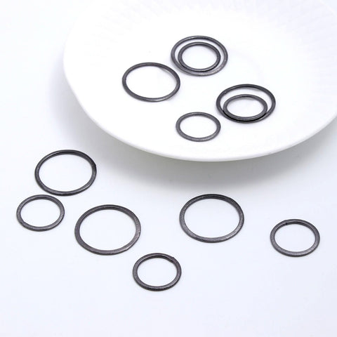 Black Coated Brass Outline 20MM & 28MM Circle Blank