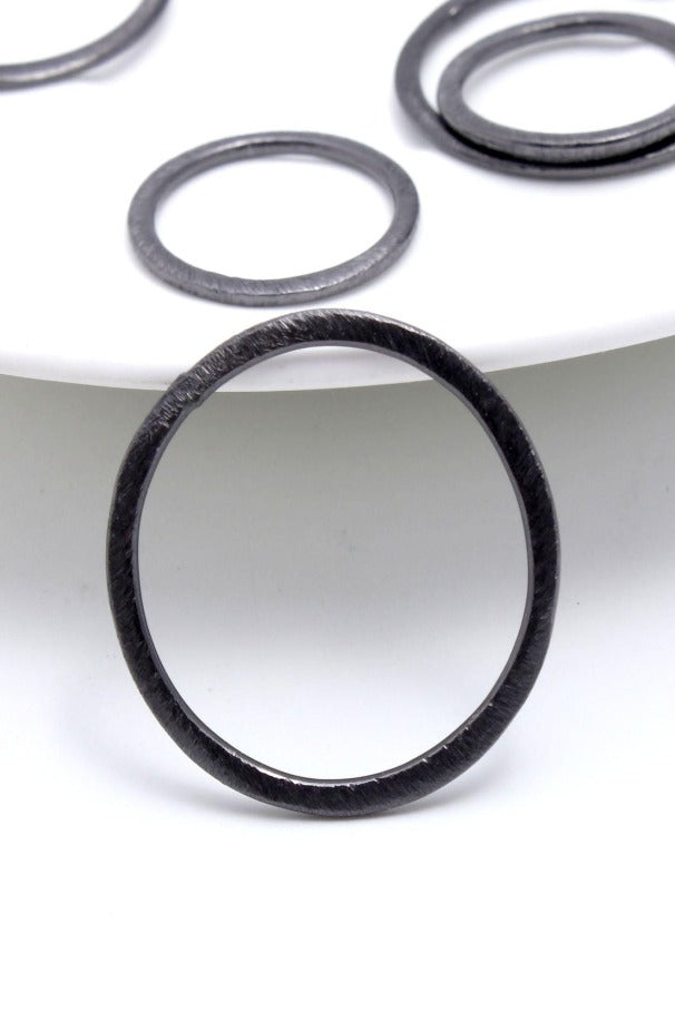 Black Coated Brass Outline 20MM & 28MM Circle Blank
