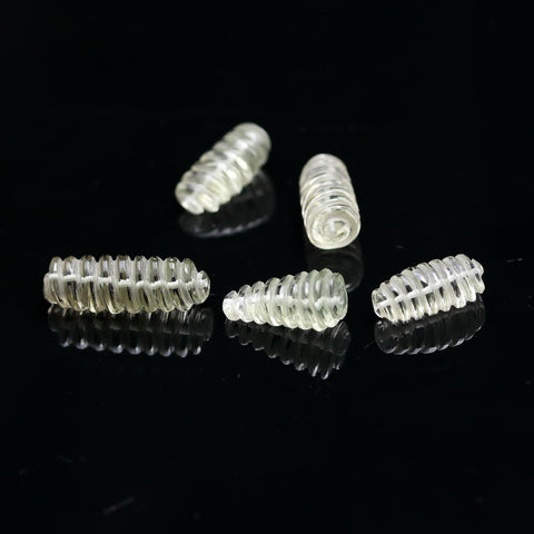 Natural Lemon Quartz Yellow Twisted Raw Smooth 21 MM Carving Natural Beads For Jewelry Craft