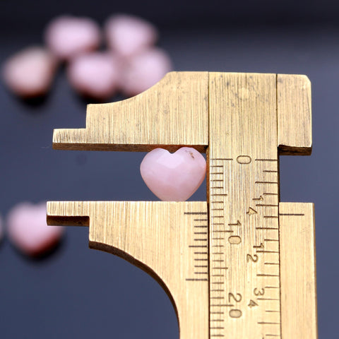 Opal Pink Heart Carving Natural 7 MM Beads