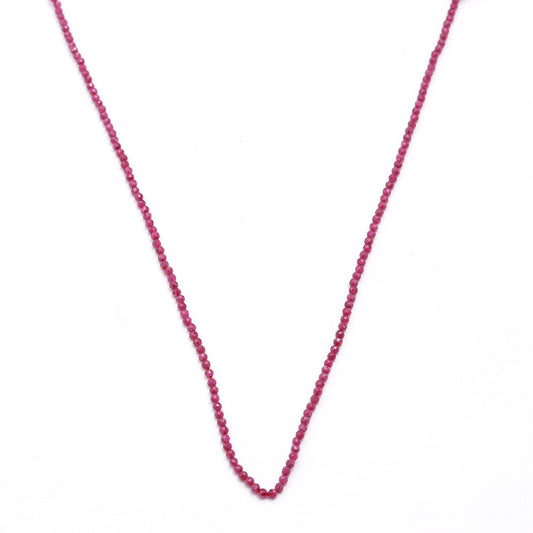Ruby Red Round Faceted Natural Beads 12.5 Inches Strands