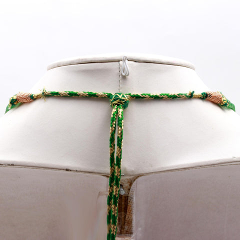 Emerald Green Rondelle Faceted Natural Beads Necklace 24 Inches Strands