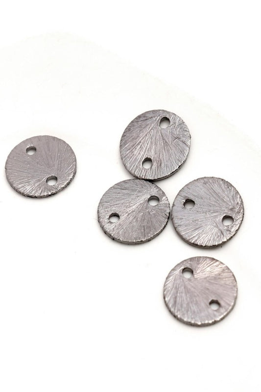 Black Coated Brass Solid 10MM Round Blank