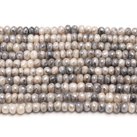 Mystic Coated Moonstone Rondell Faceted Natural Beads 15 Inches