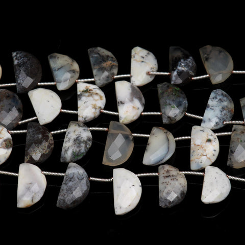 Tiffany Opal D Shape Faceted Natural Beads 8 Inches Strands