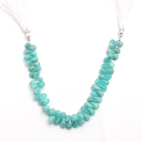 Amazonite Green Drop Faceted Natural Beads