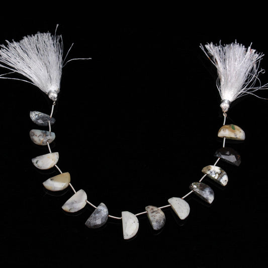 Tiffany Opal D Shape Faceted Natural Beads 8 Inches Strands