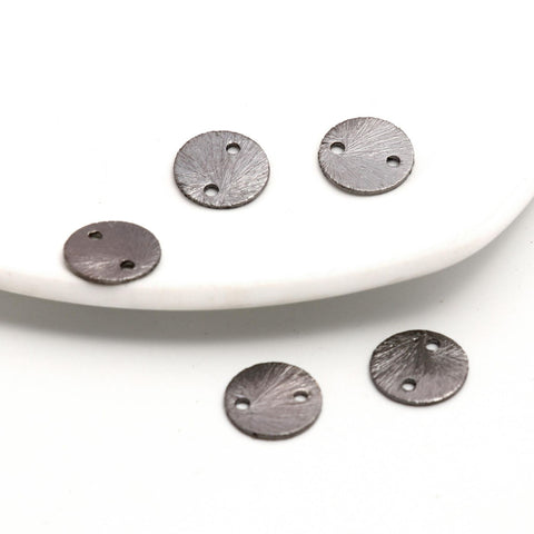 Black Coated Brass Solid 10MM Round Blank