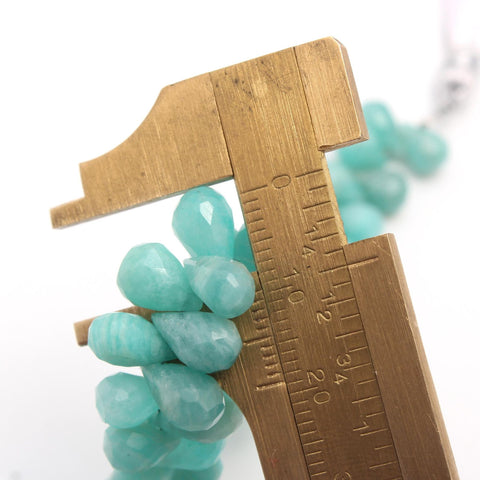 Amazonite Green Drop Faceted Natural Beads