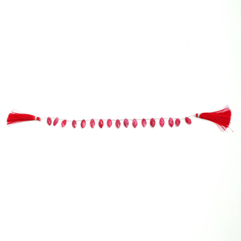 Ruby Quartz Red Marquise Faceted Natural Beads