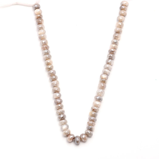 Mystic Coated Moonstone Rondell Faceted Natural Beads 15 Inches Strands