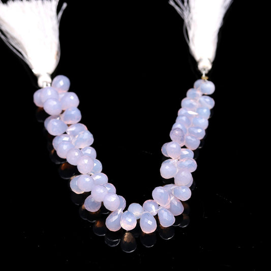 Lavender Opal Drop Faceted 9 MM Natural Beads 8 Inches Strands