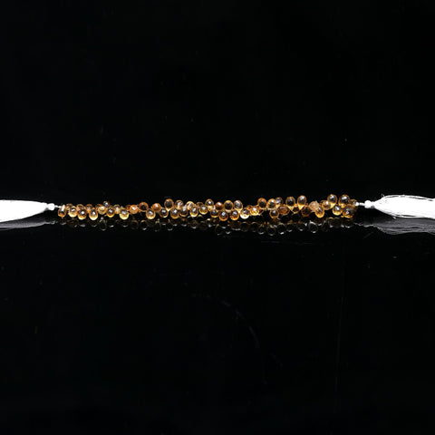 Citrine Yellow Drop Faceted Natural Beads 8 Inches Strands