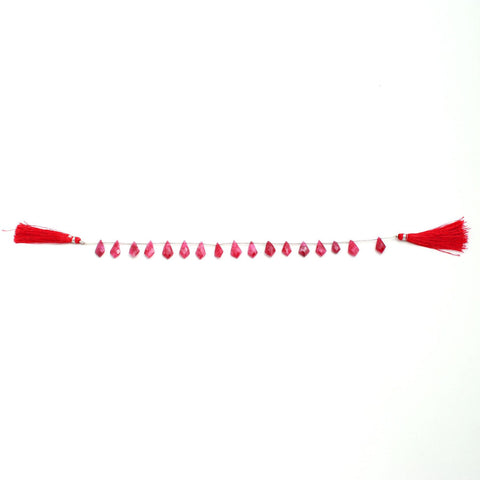 Ruby Quartz Red Arrowhead Faceted Natural Beads