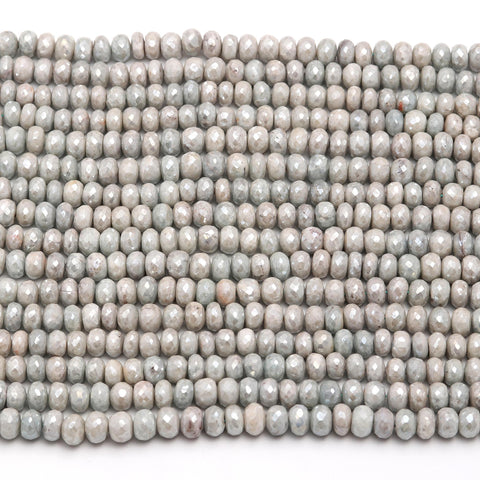 Mystic Coated Moonstone Rondell Faceted Natural Beads 15 Inches