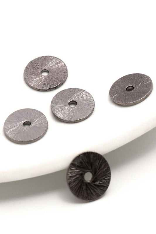 Black Coated Brass Solid 10MM Coin Blank