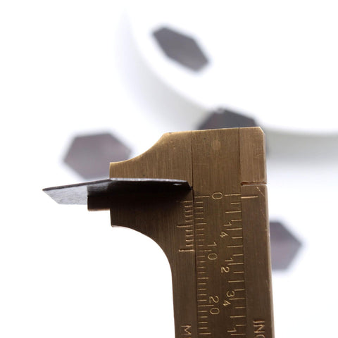 Black Coated Brass Solid 30MM Hexagon Blank