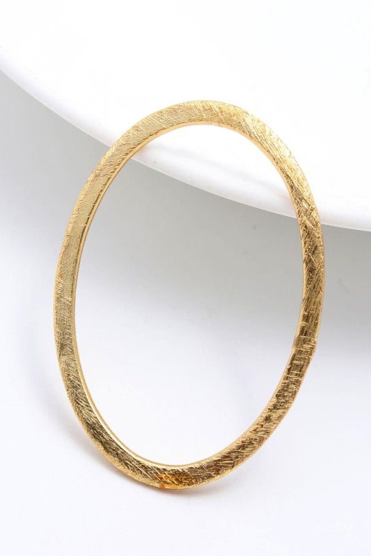 Gold Coated Brass Outline 40 x 30MM Oval Blank