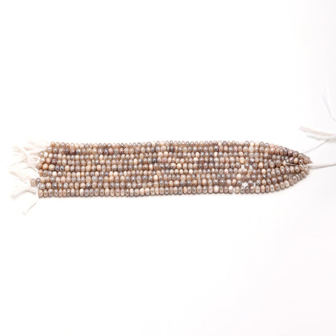 Mystic Coated Moonstone Rondell Faceted Natural Beads 15 Inches Strands
