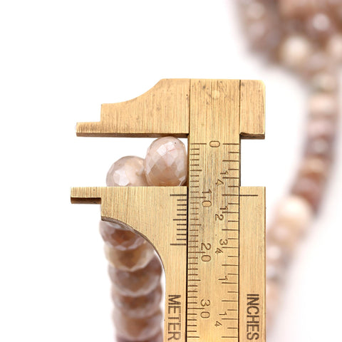 Mystic Coated Moonstone Rondell Faceted Natural Beads 15 Inches Strands