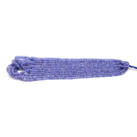Tanzanite Purple Rondell Faceted Natural Beads 16 inches strands