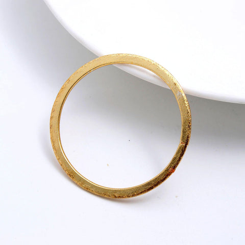 Gold Coated Brass Outline 40 x 30MM Oval Blank